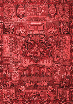Animal Red Traditional Area Rugs