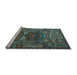 Sideview of Machine Washable Animal Light Blue Traditional Rug, wshtr1967lblu