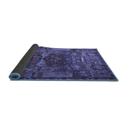 Sideview of Animal Blue Traditional Rug, tr1967blu