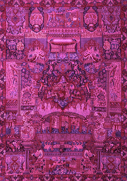 Animal Pink Traditional Rug, tr1967pnk