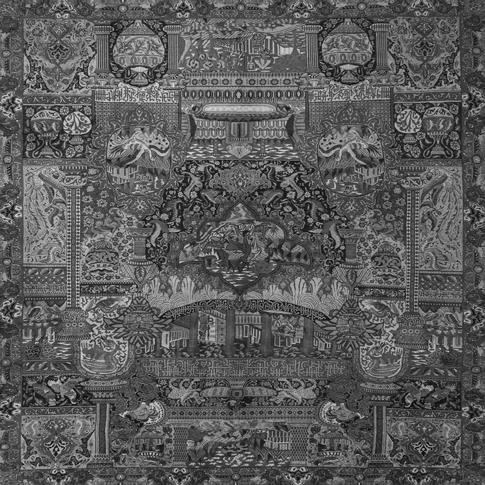 Serging Thickness of Animal Gray Traditional Rug, tr1967gry