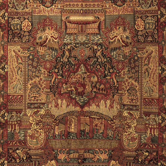 Animal Brown Traditional Rug, tr1967brn