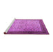 Sideview of Machine Washable Persian Purple Traditional Area Rugs, wshtr1968pur