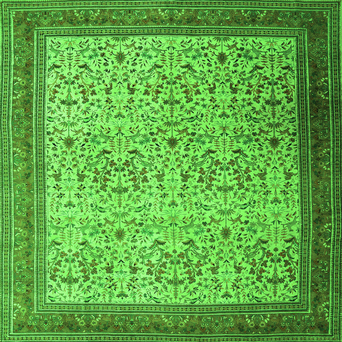 Serging Thickness of Persian Green Traditional Rug, tr1968grn