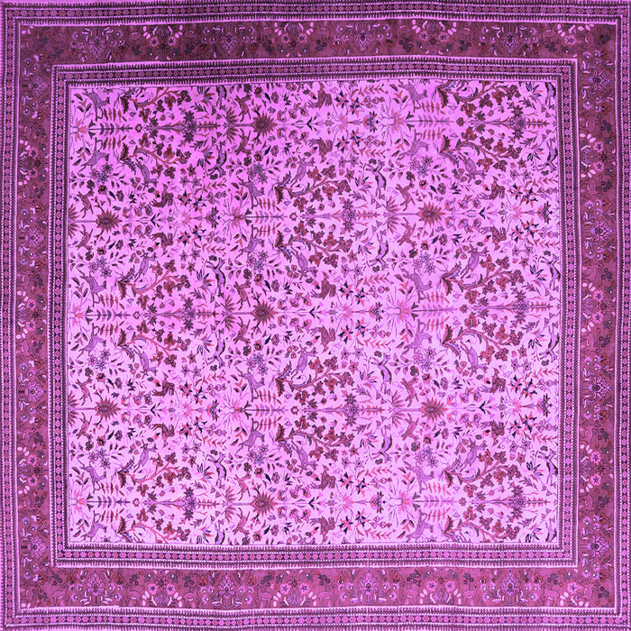 Square Persian Purple Traditional Rug, tr1968pur