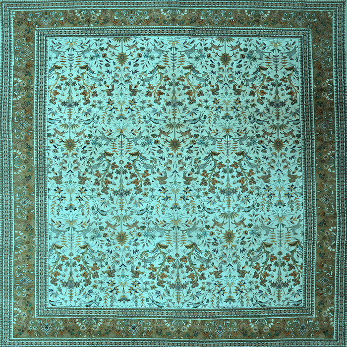 Square Persian Light Blue Traditional Rug, tr1968lblu