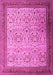 Machine Washable Persian Pink Traditional Rug, wshtr1968pnk