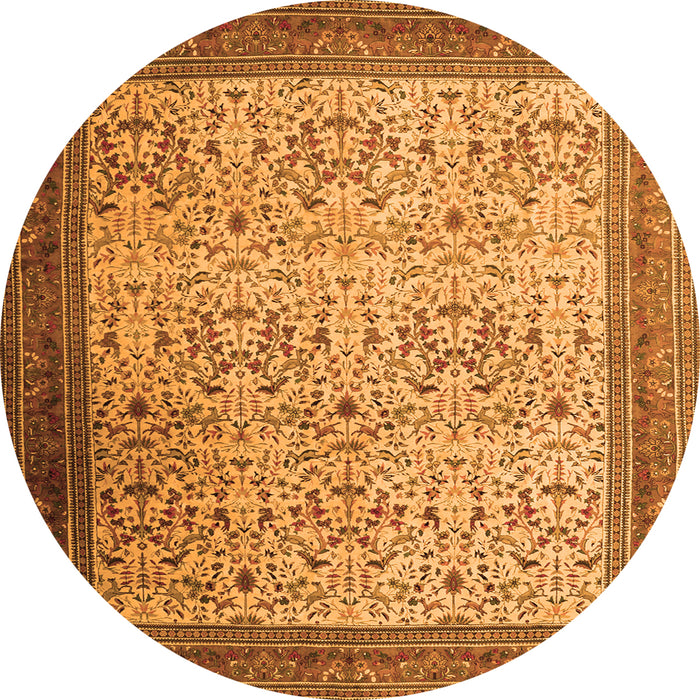 Square Persian Orange Traditional Rug, tr1968org