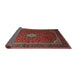 Sideview of Traditional Rust Pink Medallion Rug, tr1969