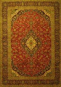 Medallion Yellow Traditional Rug, tr1969yw