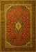 Medallion Yellow Traditional Rug, tr1969yw