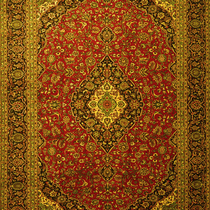 Medallion Yellow Traditional Rug, tr1969yw