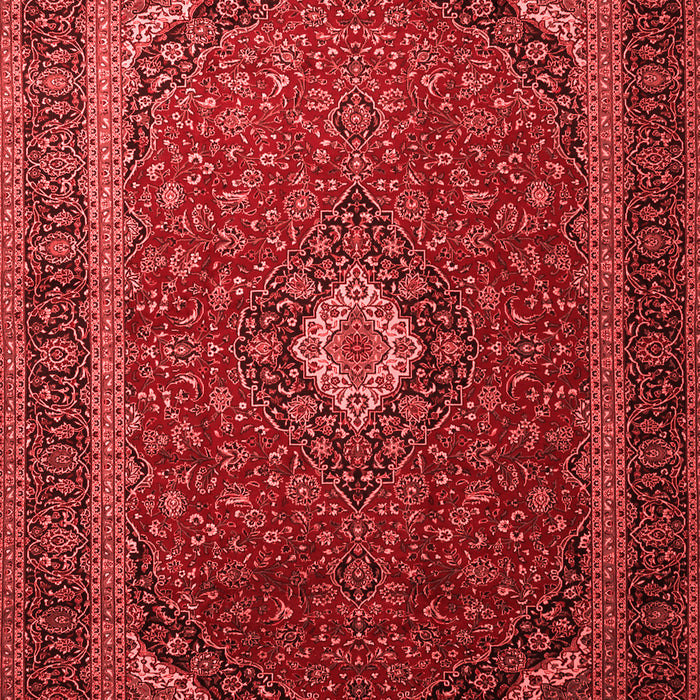 Machine Washable Medallion Red Traditional Rug, wshtr1969red