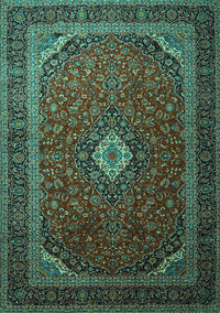 Medallion Turquoise Traditional Rug, tr1969turq