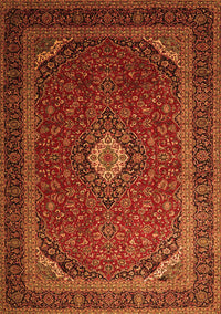 Medallion Orange Traditional Rug, tr1969org