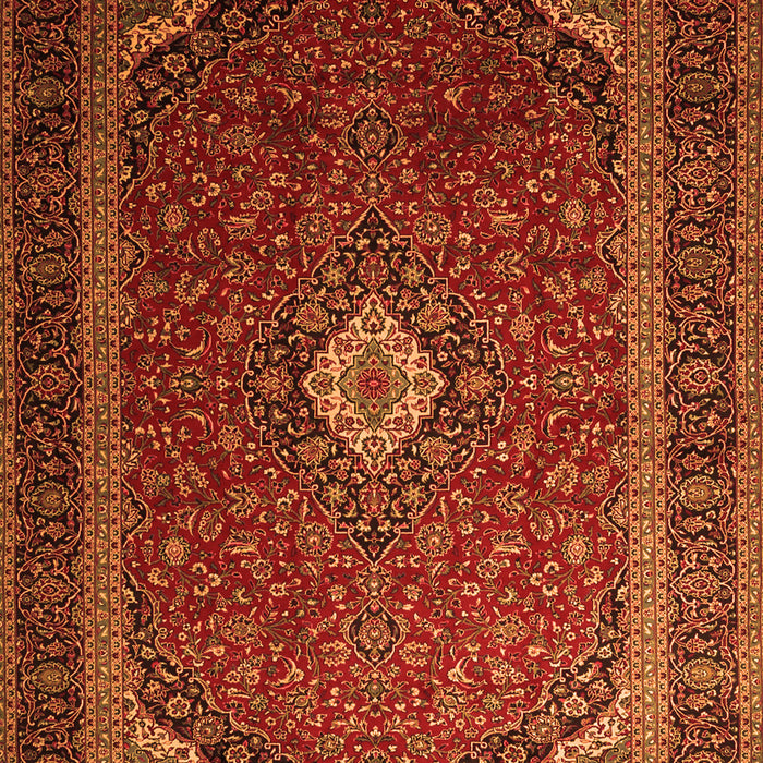 Medallion Orange Traditional Rug, tr1969org