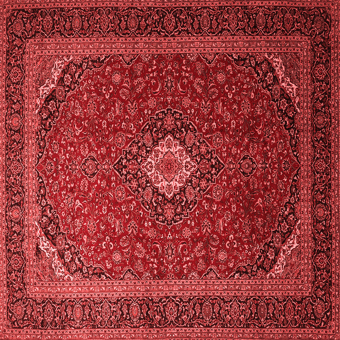 Machine Washable Medallion Red Traditional Rug, wshtr1969red