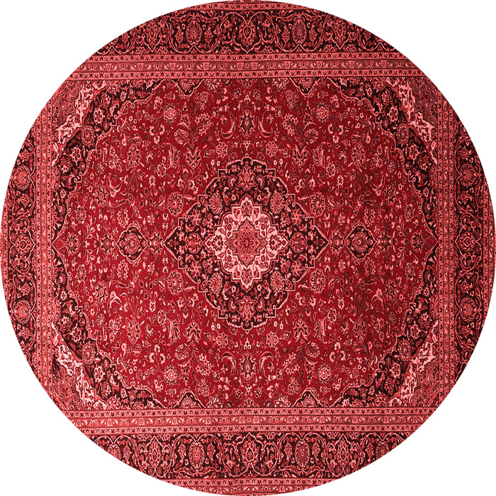 Machine Washable Medallion Red Traditional Rug, wshtr1969red
