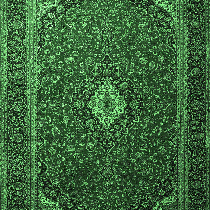 Medallion Emerald Green Traditional Rug, tr1969emgrn