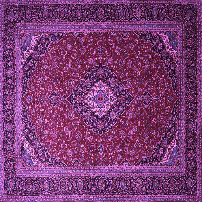 Square Medallion Purple Traditional Rug, tr1969pur