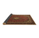 Sideview of Medallion Brown Traditional Rug, tr1969brn