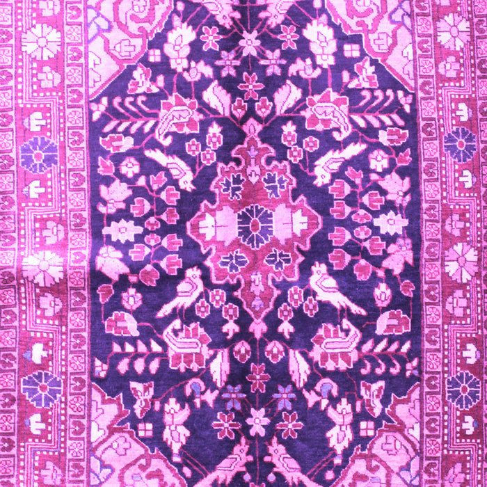 Machine Washable Persian Purple Traditional Area Rugs, wshtr196pur
