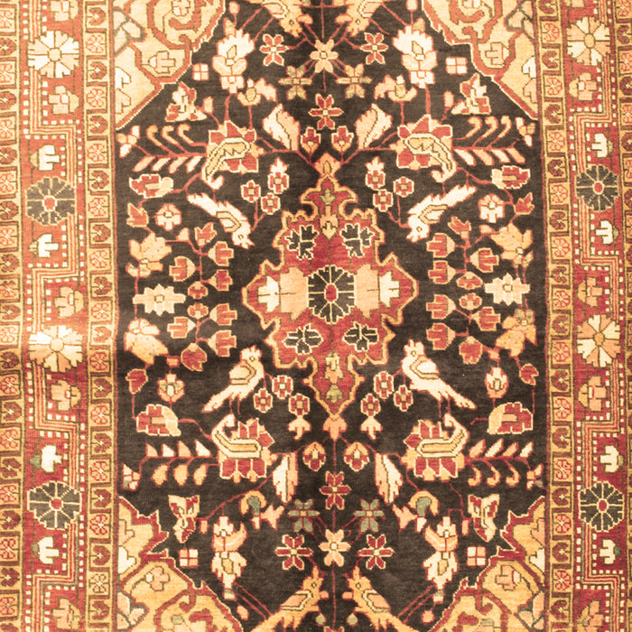 Machine Washable Persian Brown Traditional Rug, wshtr196brn