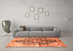 Machine Washable Persian Orange Traditional Area Rugs in a Living Room, wshtr196org