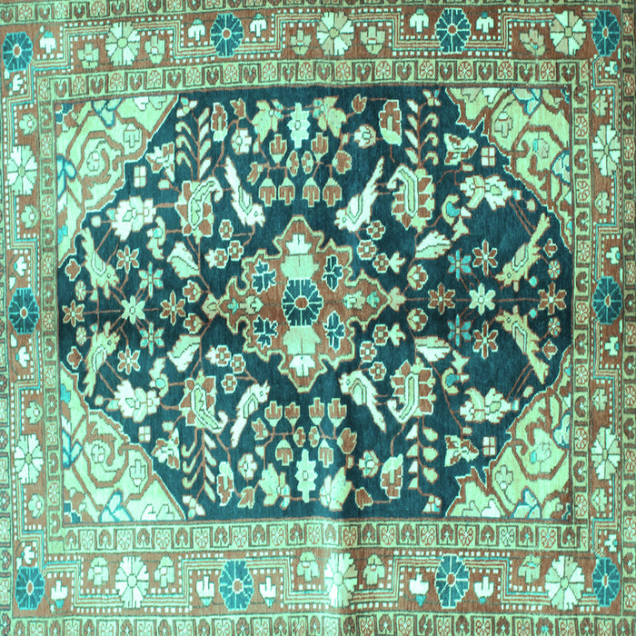 Square Persian Turquoise Traditional Rug, tr196turq
