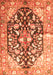 Serging Thickness of Machine Washable Persian Orange Traditional Area Rugs, wshtr196org