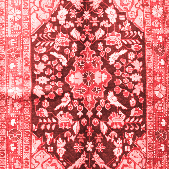 Machine Washable Persian Red Traditional Rug, wshtr196red