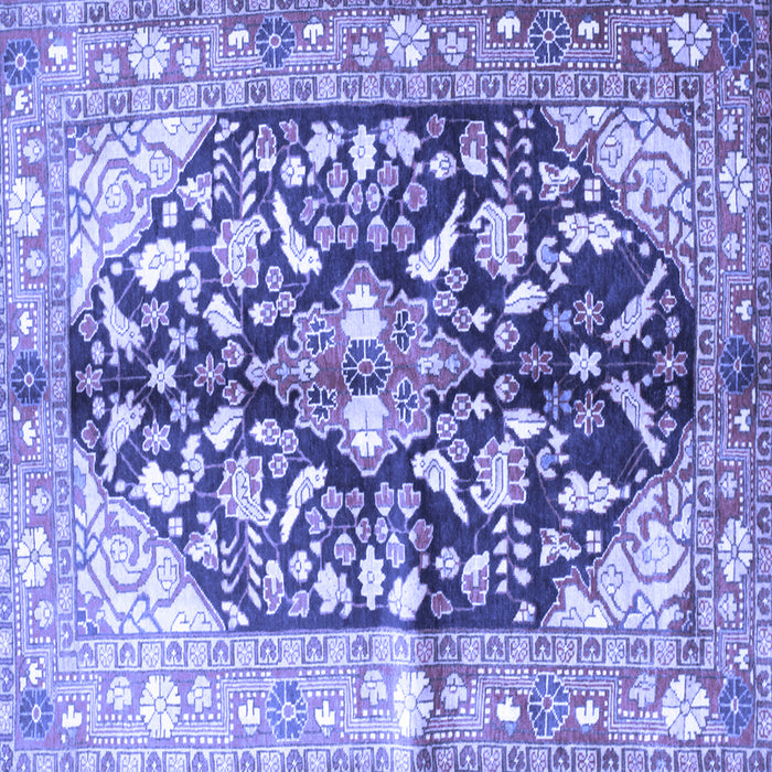 Square Persian Blue Traditional Rug, tr196blu