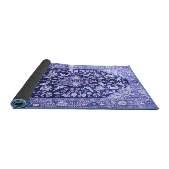 Sideview of Persian Blue Traditional Rug, tr196blu