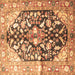 Square Persian Brown Traditional Rug, tr196brn
