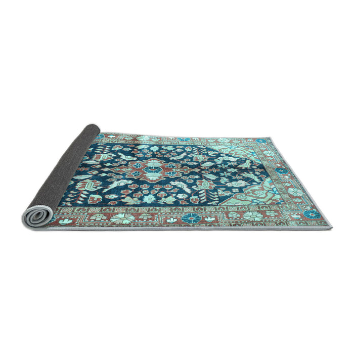 Sideview of Persian Light Blue Traditional Rug, tr196lblu