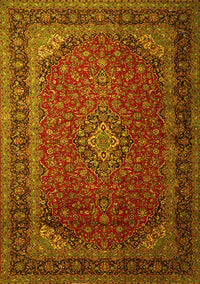 Medallion Yellow Traditional Rug, tr1970yw