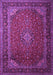 Machine Washable Medallion Purple Traditional Area Rugs, wshtr1970pur