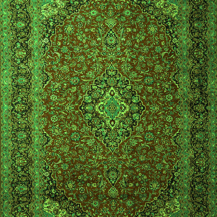 Medallion Green Traditional Rug, tr1970grn