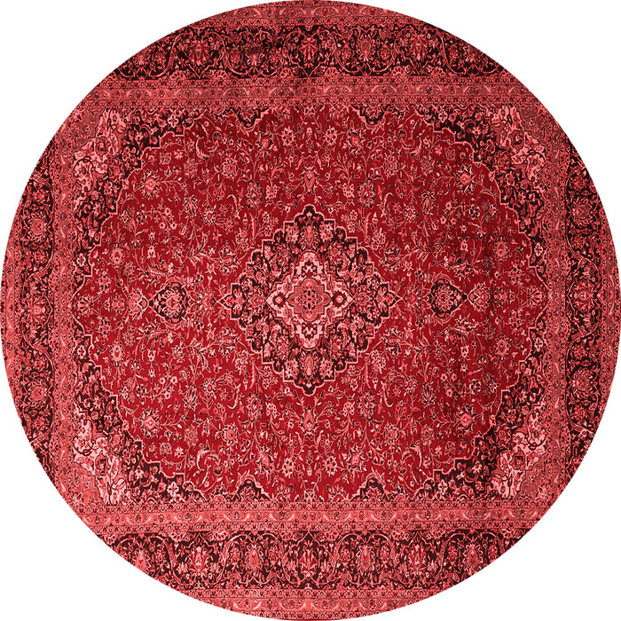Machine Washable Medallion Red Traditional Rug, wshtr1970red