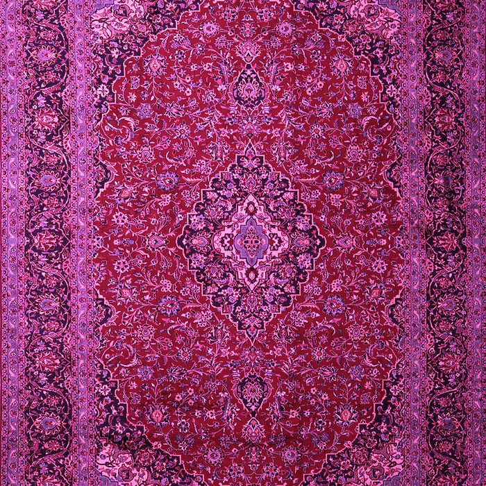 Machine Washable Medallion Pink Traditional Rug, wshtr1970pnk