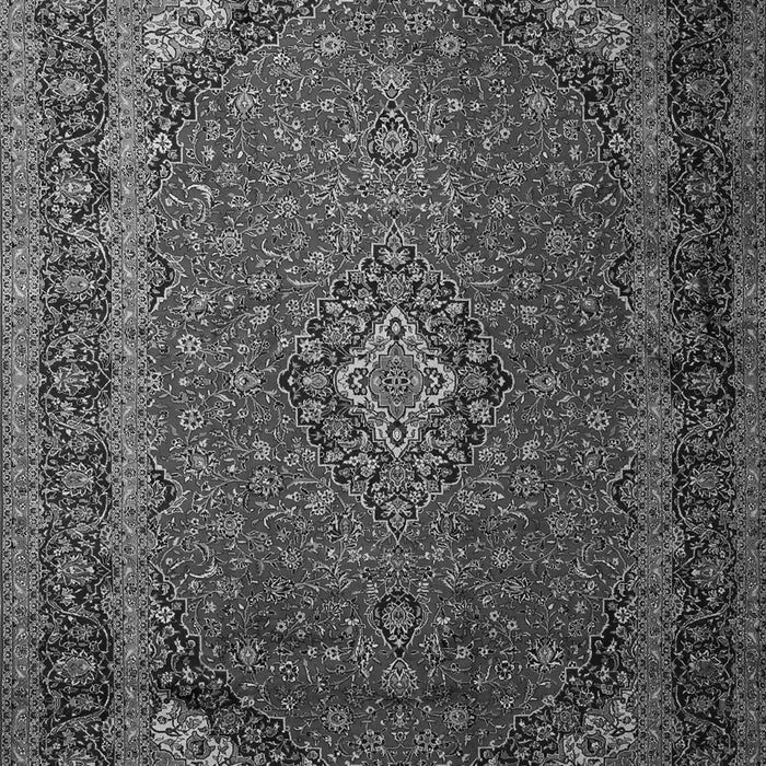 Serging Thickness of Machine Washable Medallion Gray Traditional Rug, wshtr1970gry