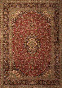 Medallion Brown Traditional Rug, tr1970brn