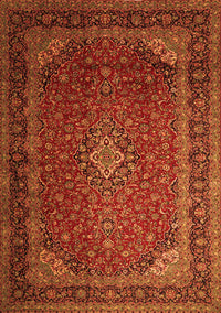 Medallion Orange Traditional Rug, tr1970org