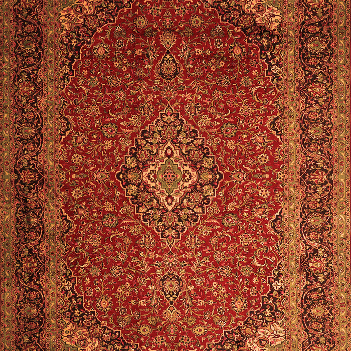 Medallion Orange Traditional Rug, tr1970org