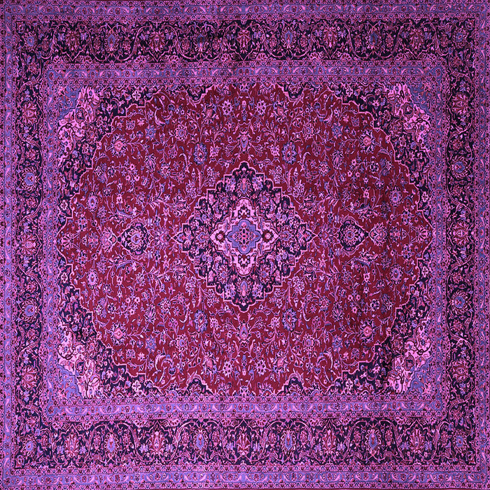 Square Medallion Purple Traditional Rug, tr1970pur