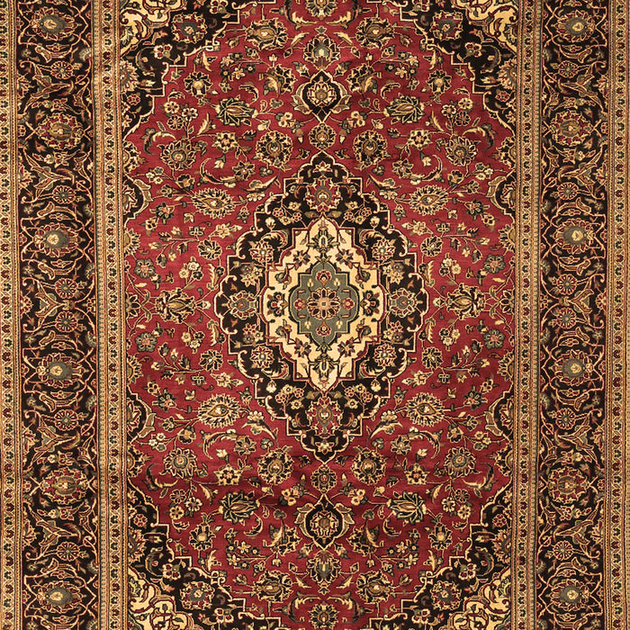 Machine Washable Persian Brown Traditional Rug, wshtr1971brn