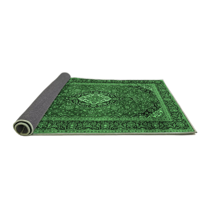 Sideview of Persian Emerald Green Traditional Rug, tr1971emgrn