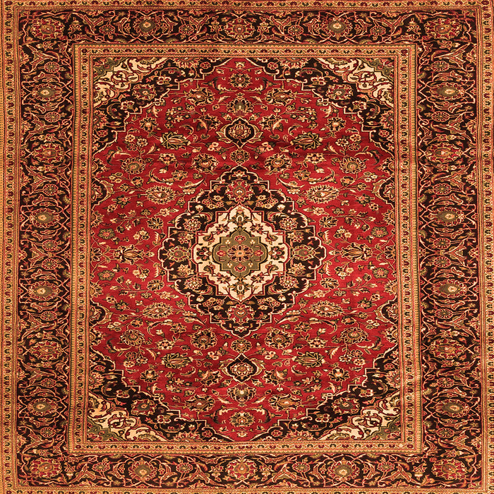 Serging Thickness of Persian Orange Traditional Rug, tr1971org