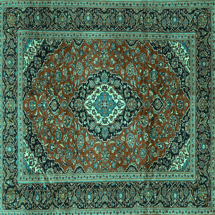 Square Persian Turquoise Traditional Rug, tr1971turq