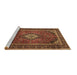 Sideview of Machine Washable Persian Brown Traditional Rug, wshtr1971brn